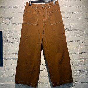 Who What Wear Brown Wide-Leg Pants